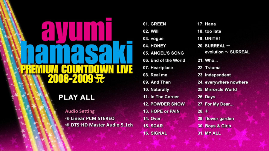 滨崎步 (Ayumi Hamasaki 浜崎あゆみ) – Premium Countdown Live 2008-2009 A (2009) 1080P蓝光原盘 [BDMV 44.7G]Blu-ray、日本演唱会、蓝光演唱会2