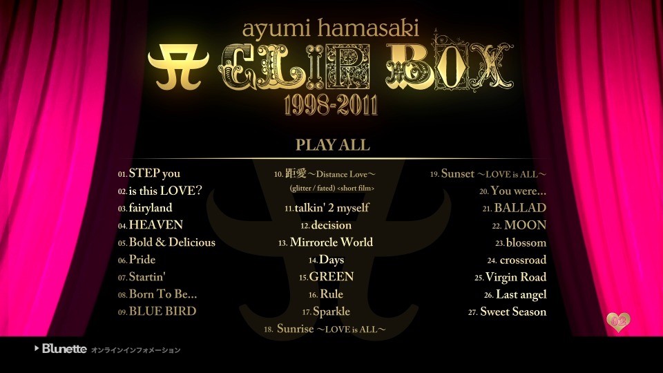 滨崎步(Ayumi Hamasaki 浜崎あゆみ) – CLIP BOX 1998-2011 全MV合集