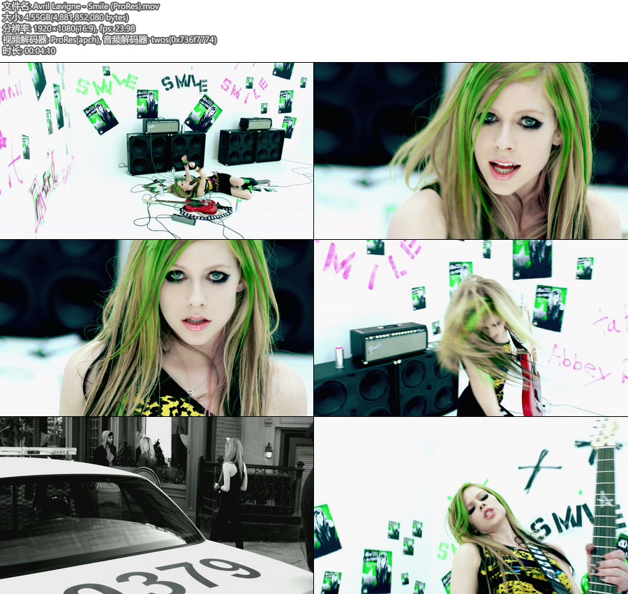 [PR] Avril Lavigne 艾薇儿 – Smile (官方MV) [ProRes] [1080P 4.5G]ProRes、欧美MV、高清MV2