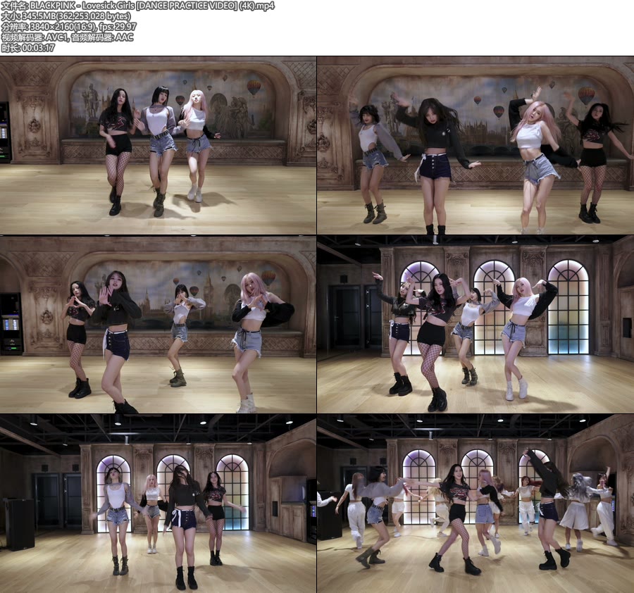 [4K] BLACKPINK – Lovesick Girls (DANCE PRACTICE VIDEO) [2160P 345M]4K LIVE、4K MV、韩国MV、韩国现场、高清MV2