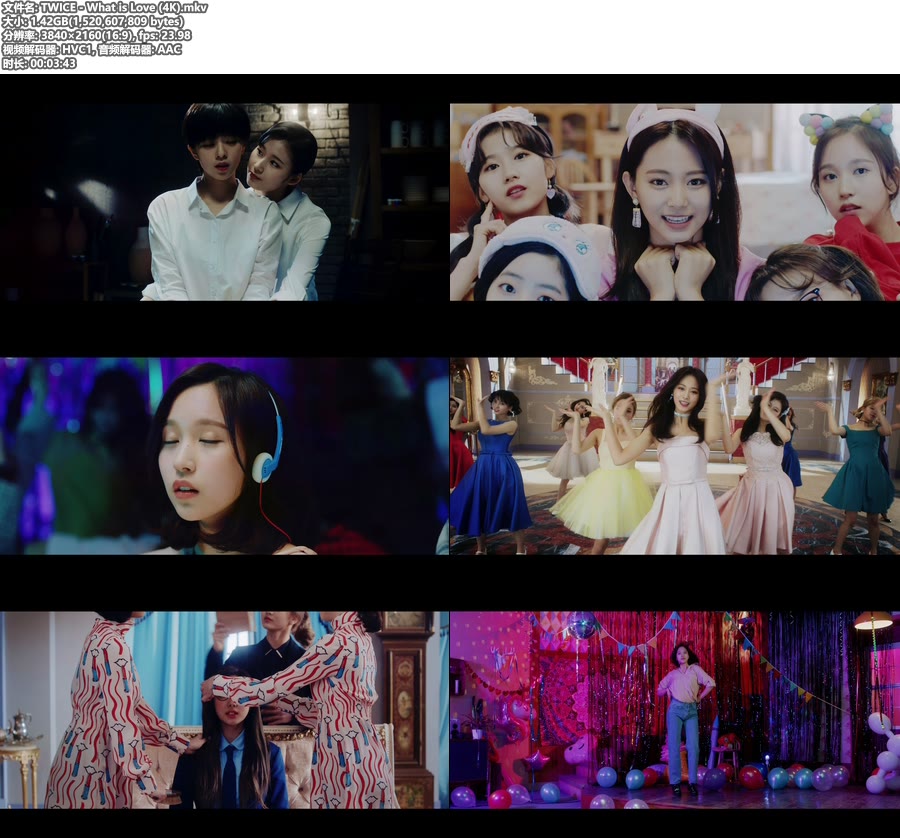 [4K] TWICE – What is Love (官方MV) [HEVC] [2160P 1.42G]4K MV、韩国MV、高清MV2