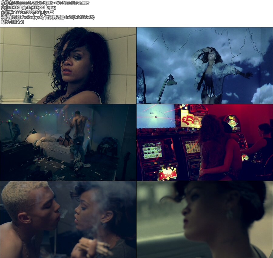 [PR] Rihanna – We Found Love (官方MV) [ProRes] [1080P 5.73G]ProRes、欧美MV、高清MV2