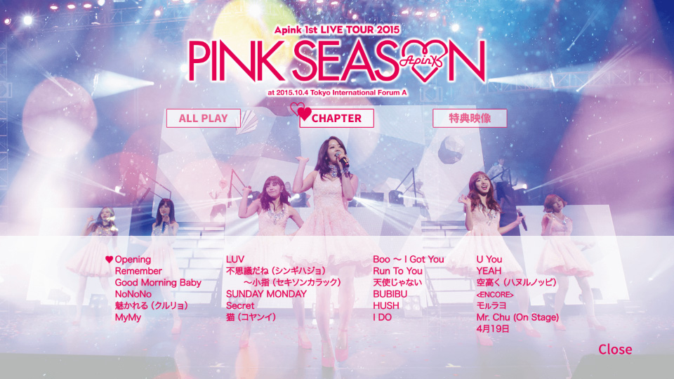 Apink – 1st LIVE TOUR 2015 ~PINK SEASON~ 首次日本巡回演唱会 (2016) 1080P蓝光原盘 [BDISO 37.2G]Blu-ray、蓝光演唱会、韩国演唱会12