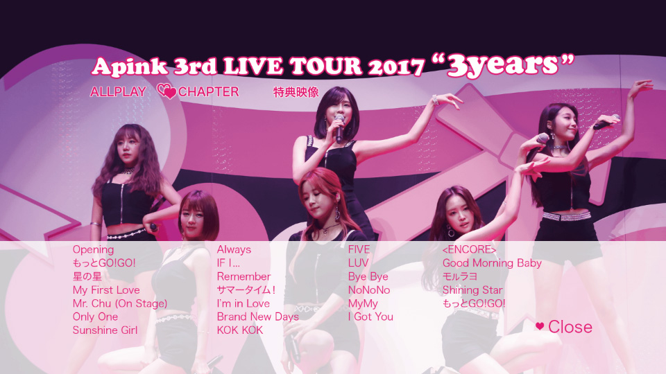 Apink – 3rd LIVE TOUR 2017 ~3YEARS~ 第三次日本巡回演唱会 (2017)1080P蓝光原盘 [BDISO 43.2G]Blu-ray、蓝光演唱会、韩国演唱会12