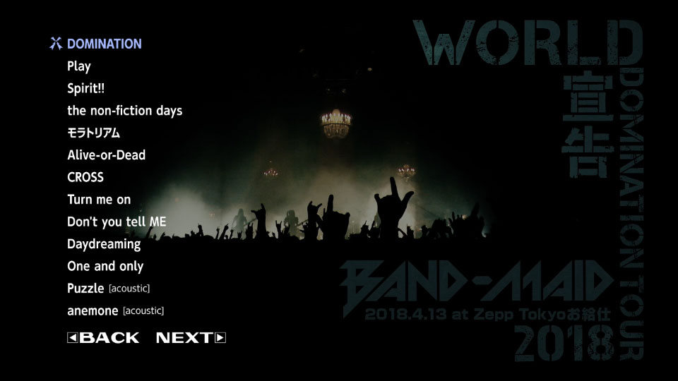 BAND-MAID – WORLD DOMINATION TOUR 2018「宣告」at Zepp Tokyo お給仕 (2018) 1080P蓝光原盘 [CD+BD BDISO 19.9G]Blu-ray、Blu-ray、摇滚演唱会、日本演唱会、蓝光演唱会12