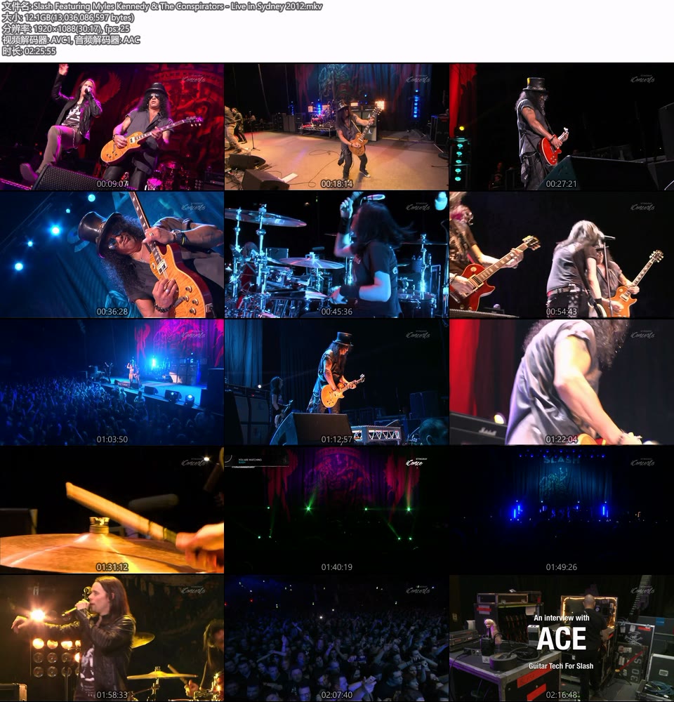 Slash (ex Guns N′ Roses) – Live in Sydney (2012) 1080P HDTV [MKV 12.1G]HDTV、HDTV、摇滚演唱会、欧美演唱会、蓝光演唱会8