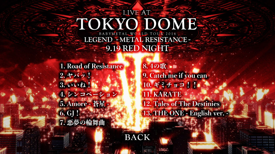 BABYMETAL – LIVE AT TOKYO DOME -Red Night & Black Night