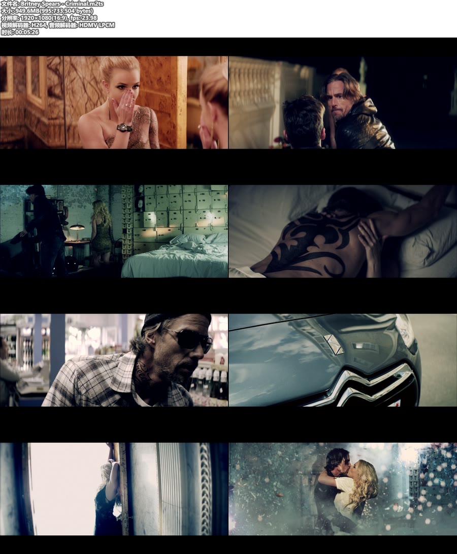 [BR] Britney Spears 布兰妮 – Criminal (官方MV) [1080P 950M]Master、欧美MV、高清MV2