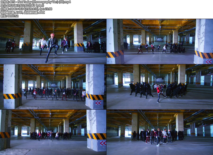 [4K] BTS 防弹少年团 – Not Today (Choreography Ver.) (官方MV) [2160P 2.72G]4K MV、韩国MV、高清MV2