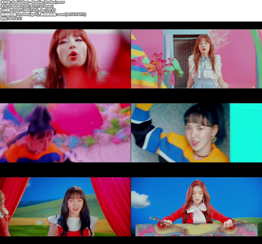 [PR] Red Velvet – Rookie (官方MV) [ProRes] [1080P 5.86G]ProRes、韩国MV、高清MV2