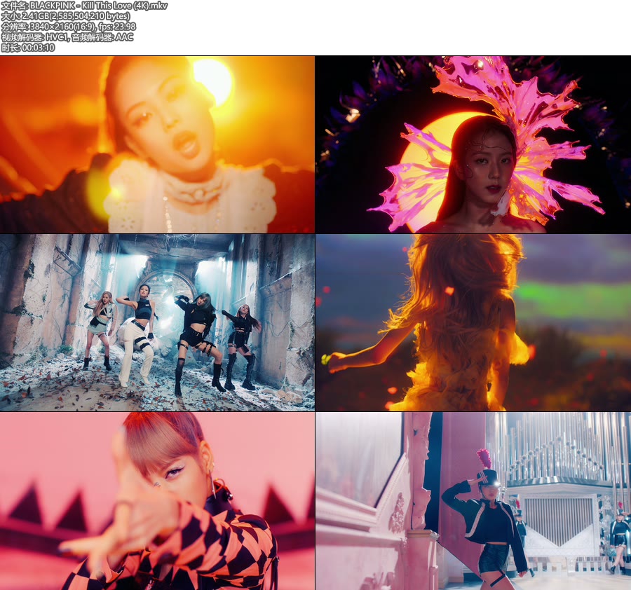 [4K] BLACKPINK – Kill This Love (官方MV) [HEVC] [2160P 2.41G]4K MV、韩国MV、高清MV2