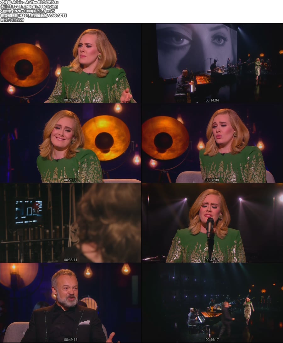 Adele – At The BBC 2015 [HDTV 1080P 5.57G]HDTV、欧美现场、高清MV2