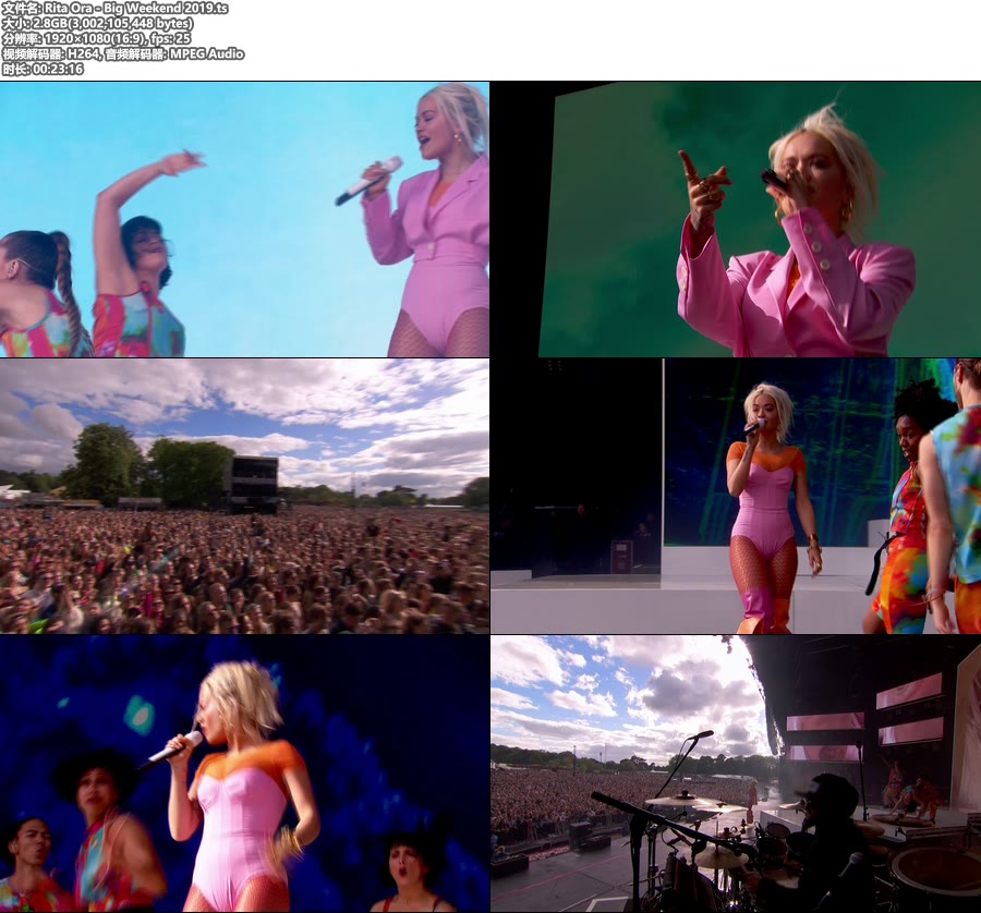 Rita Ora – Big Weekend 2019 [HDTV 1080P 2.81G]HDTV、欧美现场、高清MV2