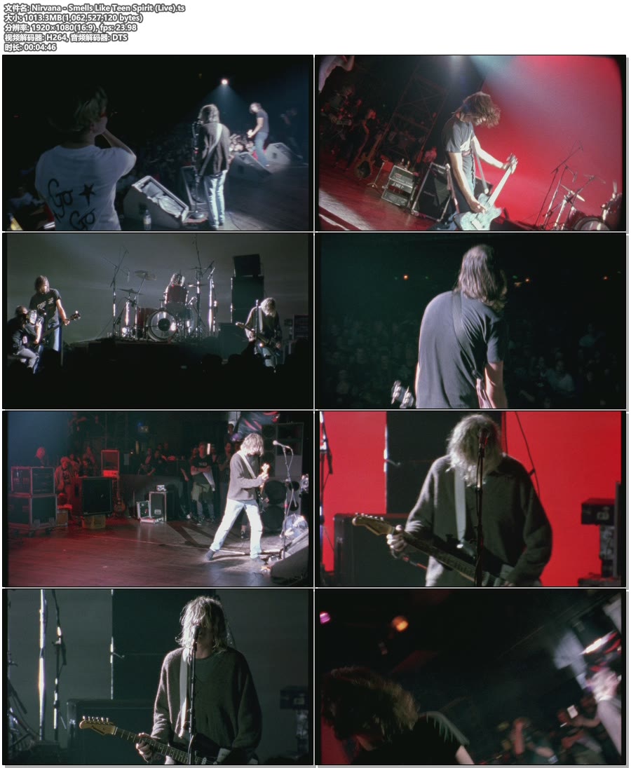 Nirvana – Smells Like Teen Spirit (Live) [Blu-ray Cut 1080P 1.01G]BDRip、欧美现场、高清MV2