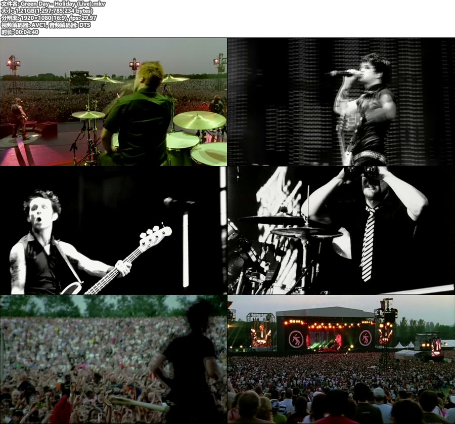 Green Day – Holiday (Live) [Blu-ray Cut 1080P 1.21G]BDRip、欧美现场、高清MV2