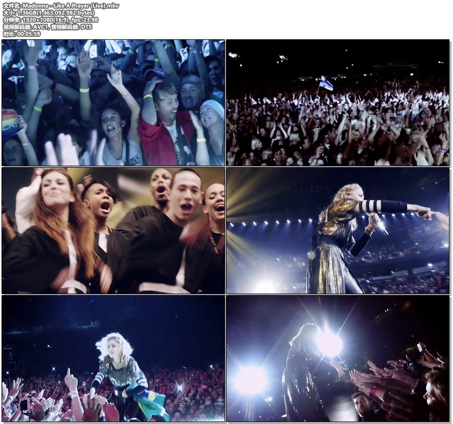 Madonna – Like A Prayer (Live) [Blu-ray Cut 1080P 1.36G]BDRip、欧美现场、高清MV2