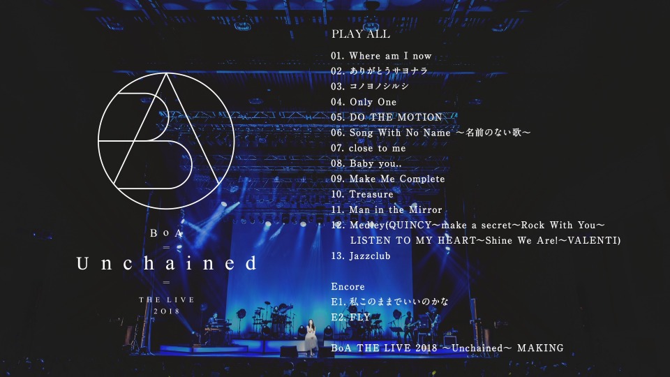 BoA 宝儿 – BoA THE LIVE 2018～Unchained～演唱会 (2018) 1080P蓝光原盘 [BDISO 20.9G]Blu-ray、Blu-ray、日本演唱会、蓝光演唱会、韩国演唱会2