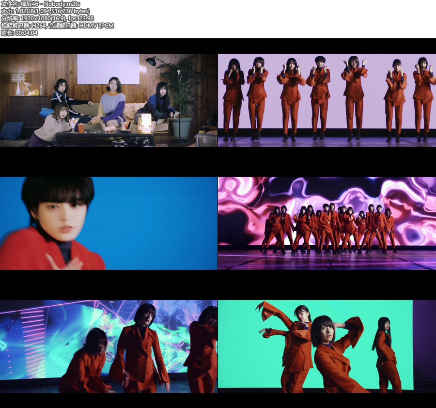 [BR] 欅坂46 – Nobody (官方MV) [1080P 1.02G]Master、日本MV、高清MV2