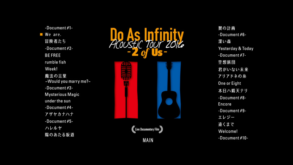 Do As Infinity 大无限乐团 – Acoustic Tour 2016 -2 of Us- (2016) 1080P蓝光原盘 [BDISO 39.4G]Blu-ray、日本演唱会、蓝光演唱会12