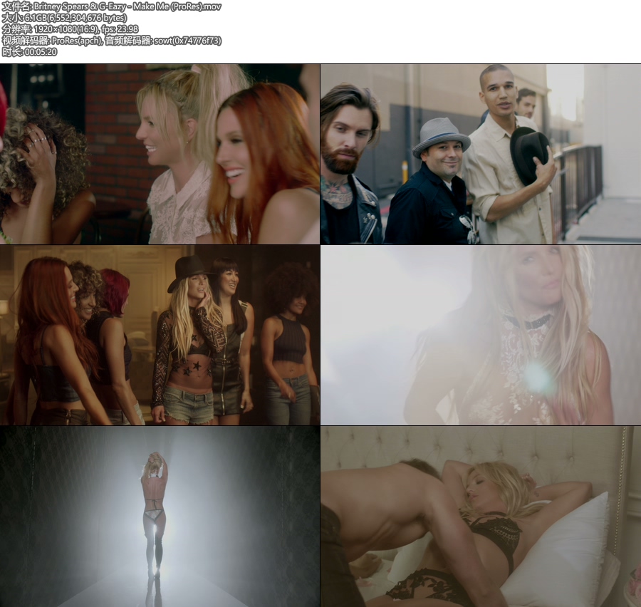 [PR] Britney Spears + G-Eazy – Make Me (官方MV) [ProRes] [1080P 6.1G]ProRes、欧美MV、高清MV2