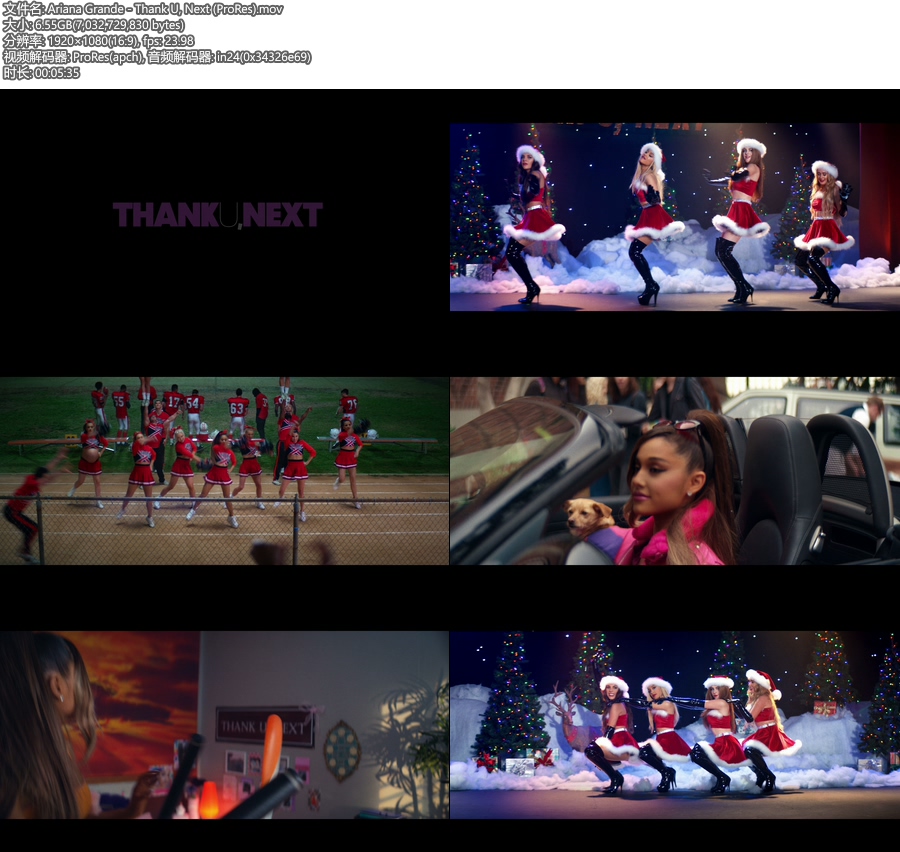 [PR] Ariana Grande – Thank U, Next (官方MV) [ProRes] [1080P 6.55G]ProRes、欧美MV、高清MV2