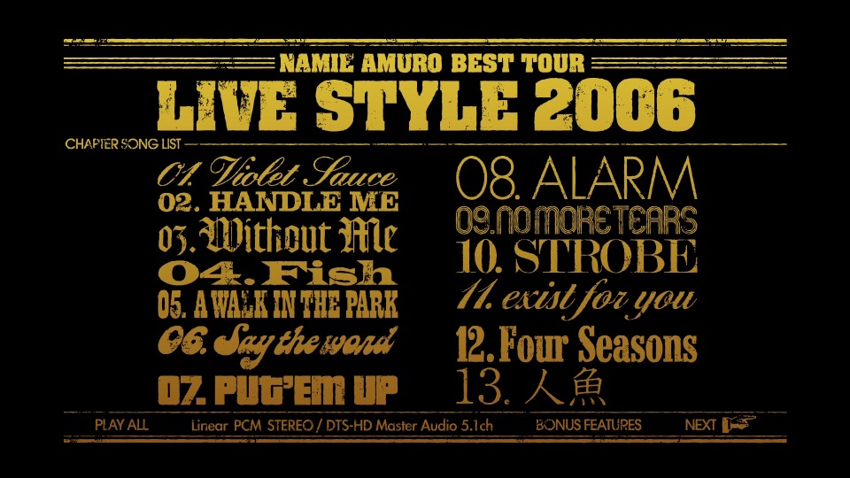 安室奈美惠namie amuro – BEST tour LIVE STYLE 2006 巡回演唱会