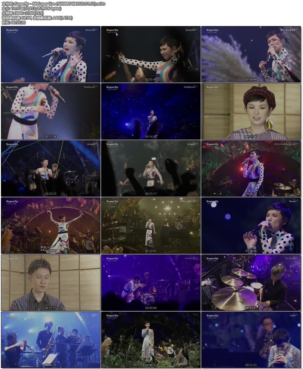 Superfly – 8K Super Live (NHK BS4K 2020.01.03) (4K) 2160P-UHDTV [TS 10.1G]4K、HDTV、日本演唱会、蓝光演唱会10