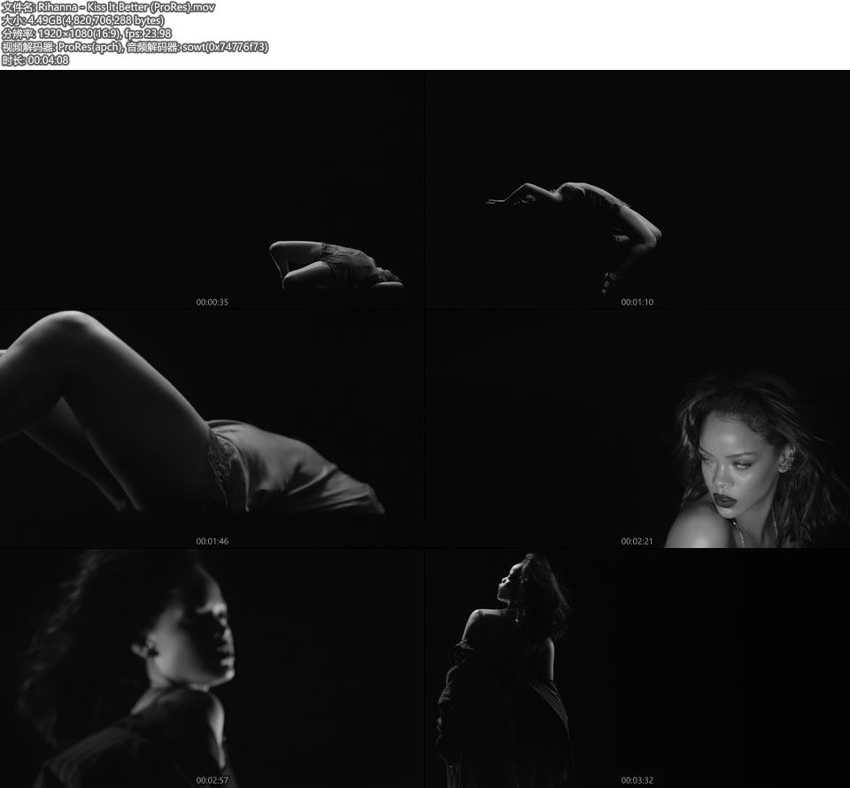 [PR] Rihanna – Kiss It Better (官方MV) [ProRes] [1080P 4.49G]ProRes、欧美MV、高清MV2