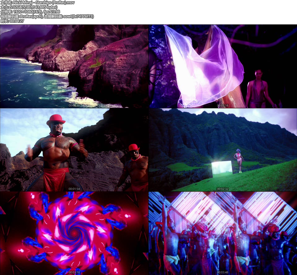 [PR] Nicki Minaj – Starships (官方MV) [ProRes] [1080P 5.02G]ProRes、欧美MV、高清MV2