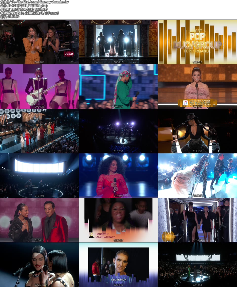 第61届格莱美颁奖典礼 The 61st Annual Grammy Awards (2019) 1080P HDTV [TS 39.5G]HDTV欧美、HDTV演唱会24