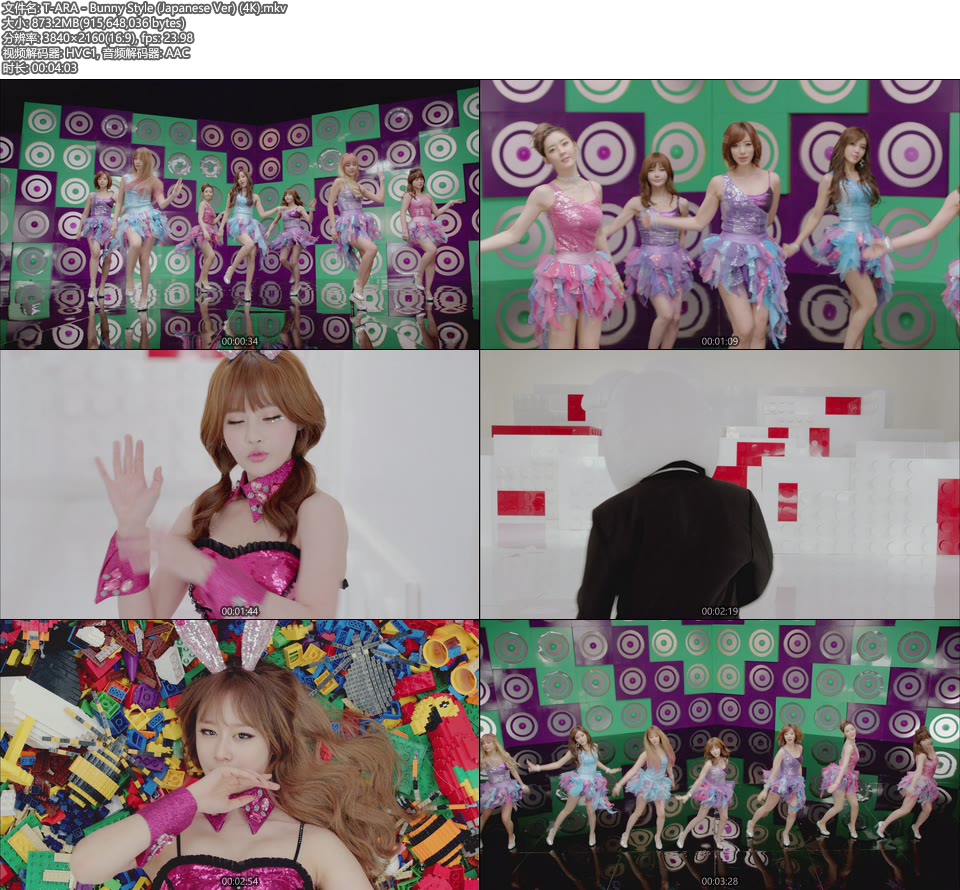 [4K] T-ARA – Bunny Style (官方MV) [2160P 873M]4K MV、韩国MV、高清MV2