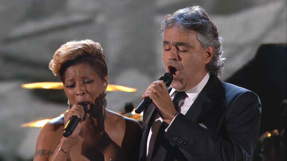 格莱美现场 : Andrea Bocelli, Mary J. Blige & David Foster – Bridge Over Troubled Water (52nd Grammy Awards) [HDTV 1.36G]