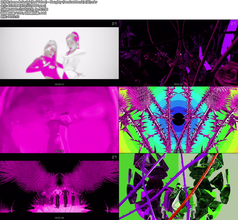 [4K] Irene & Seulgi (Red Velvet) – Naughty (Demicat Remix) (官方MV) [2160P 457M]4K MV、韩国MV、高清MV2