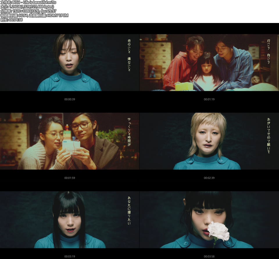 [BR] BiSH – Life is beautiful (官方MV) [1080P 1.24G]Master、日本MV、高清MV2
