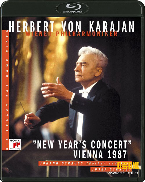 卡拉扬 – 1987维也纳新年音乐会 Herbert von Karajan & BPO – New Year′s Concert Vienna 1987 (2019) 1080P蓝光原盘 [BDMV 24.4G]