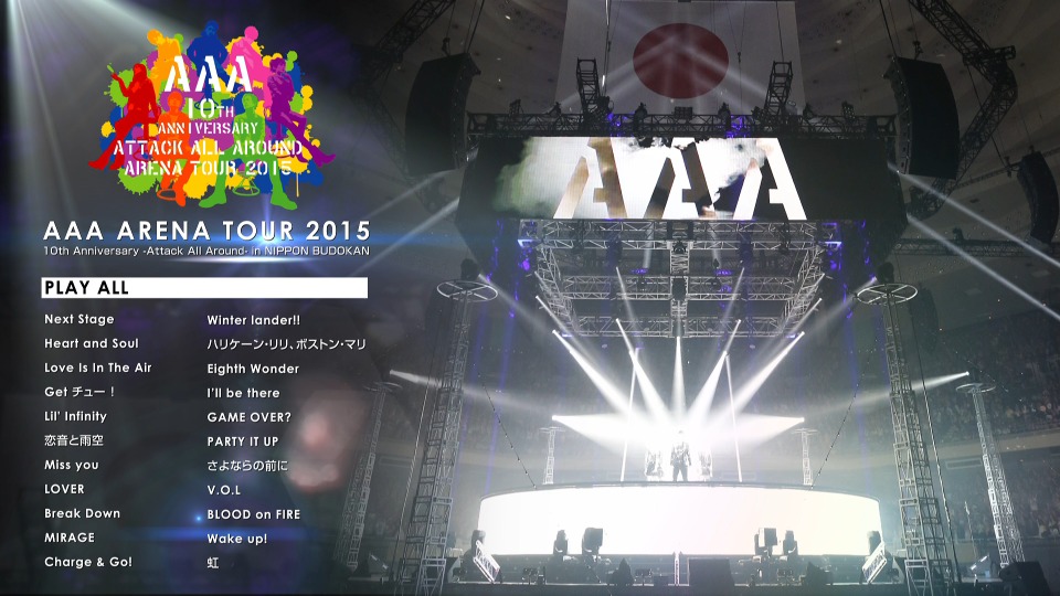 AAA – AAA ARENA TOUR 2015 10th Anniversary -Attack All Around- in日本武道館 (2016) 1080P蓝光原盘 [BDISO 31.7G]Blu-ray、日本演唱会、蓝光演唱会12