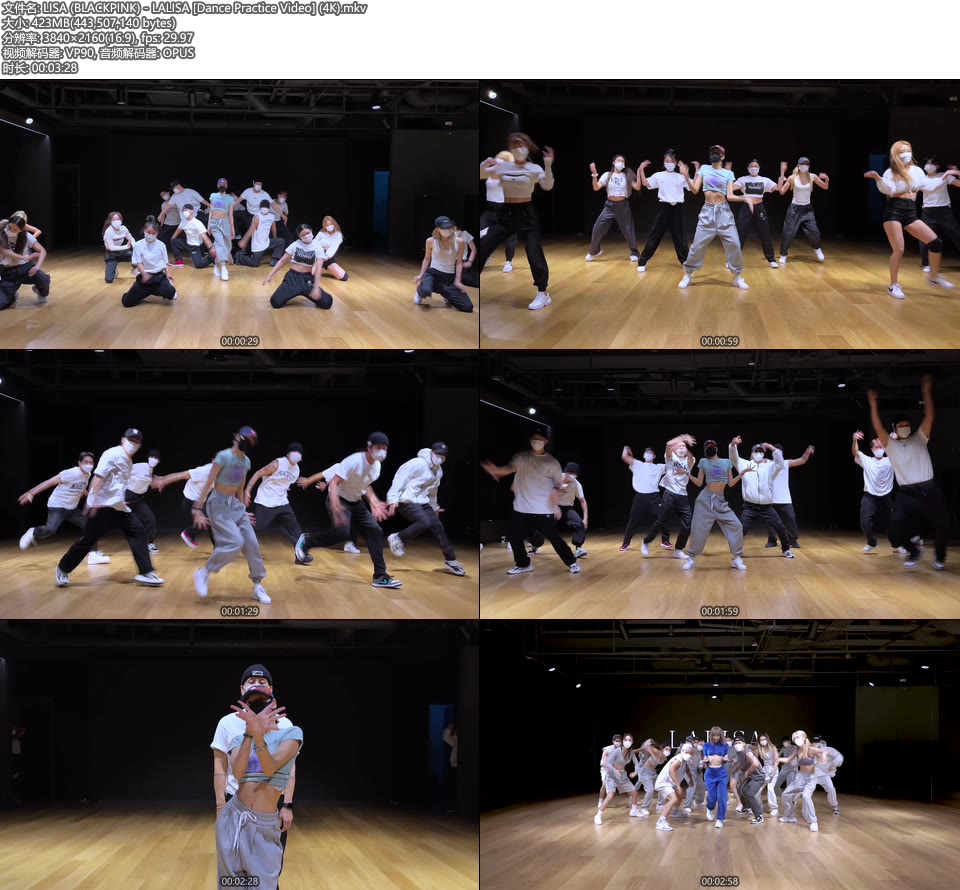 [4K] LISA (BLACKPINK) – LALISA [Dance Practice Video] (练习室舞蹈版) [2160P 423M]Master、韩国MV、高清MV2