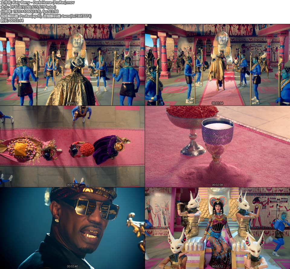 [PR] Katy Perry – Dark Horse (官方MV) [ProRes] [1080P 4.74G]ProRes、欧美MV、高清MV2
