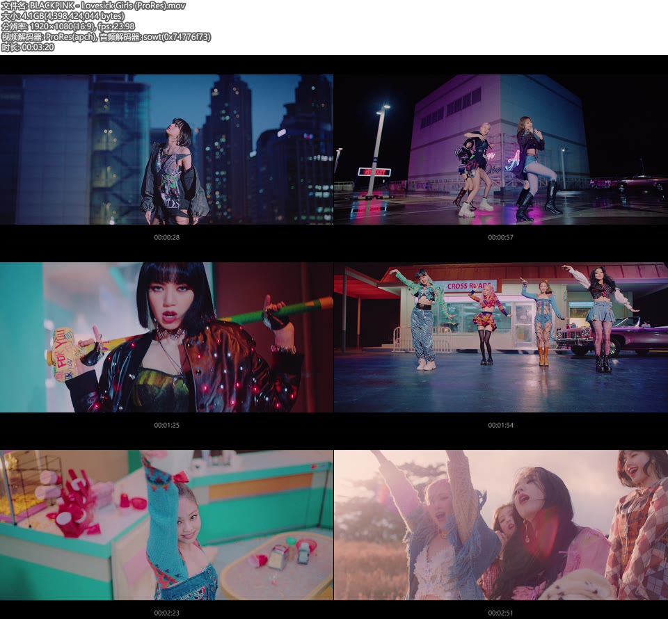 [PR] BLACKPINK – Lovesick Girls (官方MV) [ProRes] [1080P 4.1G]ProRes、韩国MV、高清MV2