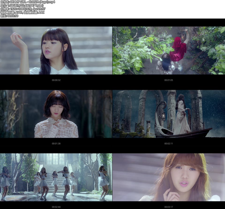 OH MY GIRL – CLOSER (Bugs!) (官方MV) [1080P 1.58G]Master、韩国MV、高清MV2