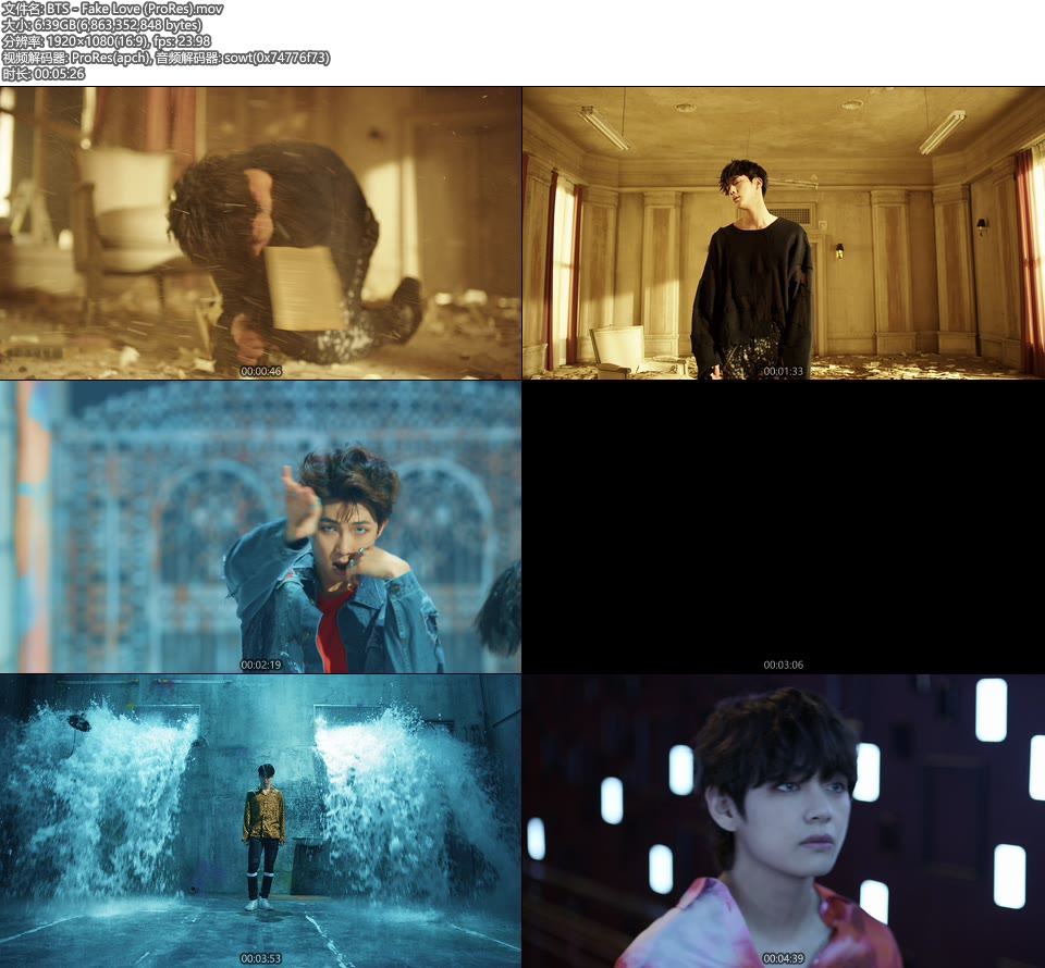 [PR] BTS – Fake Love (官方MV) [ProRes] [1080P 6.39G]ProRes、韩国MV、高清MV2