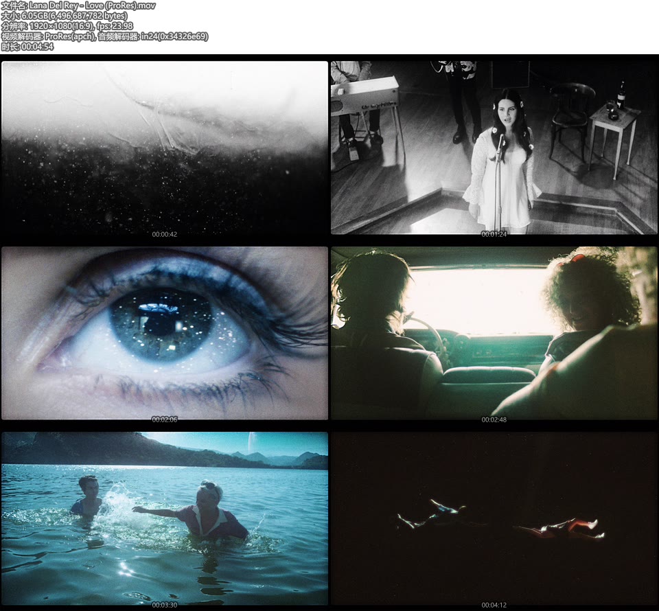 [PR] Lana Del Rey – Love (官方MV) [ProRes] [1080P 6.05G]ProRes、欧美MV、高清MV2
