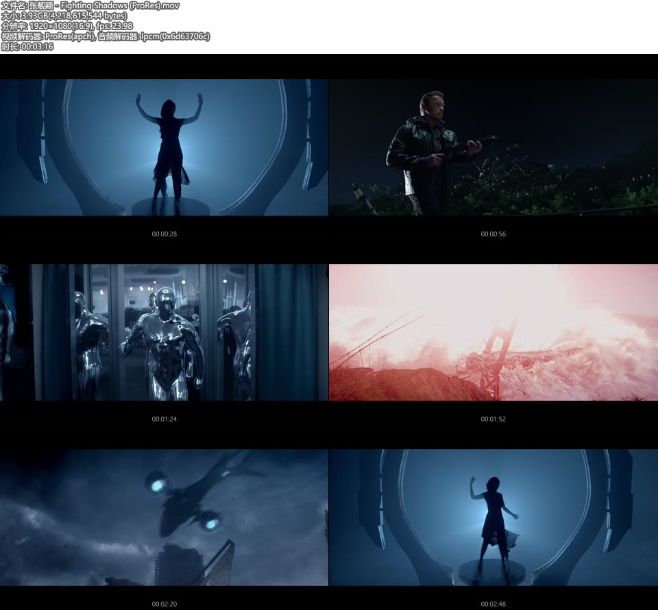 [PR] 张靓颖 – Fighting Shadows (官方MV) [ProRes] [1080P 3.93G]ProRes、华语MV、高清MV2