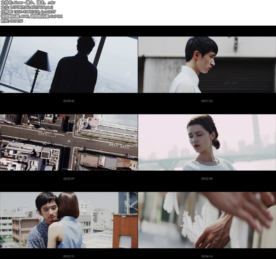 Aimer – 誰か、海を。 (官方MV) [蓝光提取] [1080P 1.27G]Master、日本MV、高清MV2