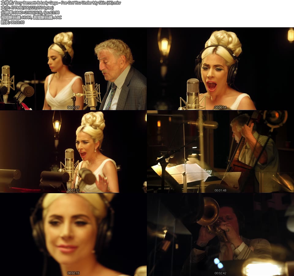 [4K] Tony Bennett & Lady Gaga – I′ve Got You Under My Skin (官方MV) [2160P 477M]4K MV、Master、欧美MV、高清MV2