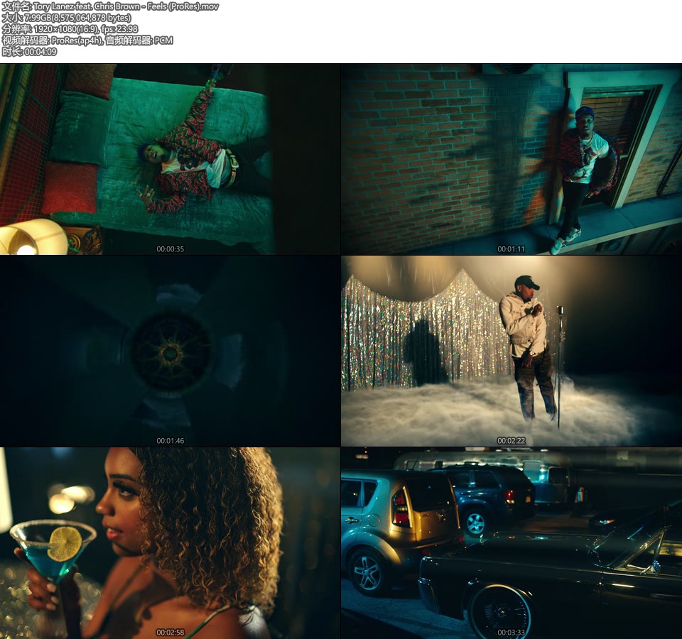 [PR] Tory Lanez feat. Chris Brown – Feels (官方MV) [ProRes] [1080P 7.99G]ProRes、欧美MV、高清MV2