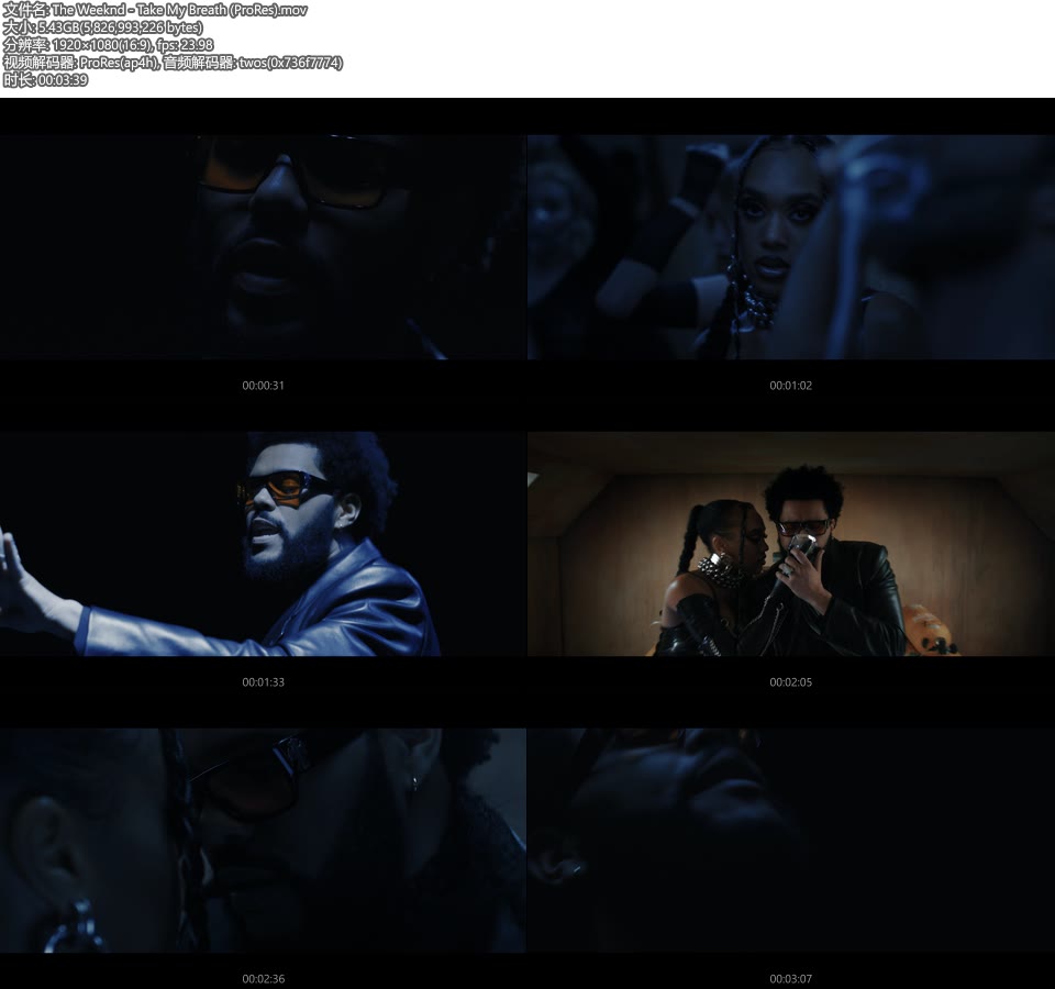 [PR] The Weeknd – Take My Breath (官方MV) [ProRes] [1080P 5.43G]ProRes、欧美MV、高清MV2