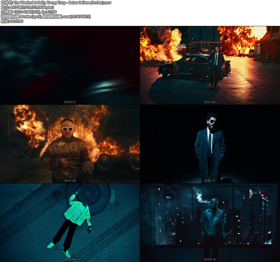 [PR] The Weeknd & Belly, Young Thug – Better Believe (官方MV) [ProRes] [1080P 4.67G]ProRes、欧美MV、高清MV2