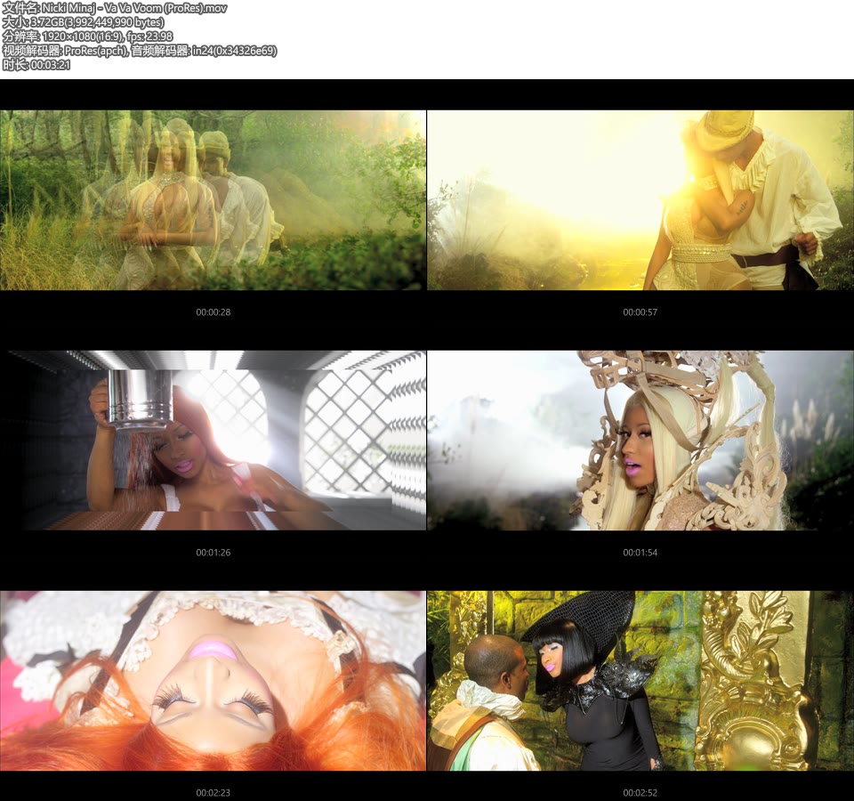 [PR] Nicki Minaj – Va Va Voom (官方MV) [ProRes] [1080P 3.72G]ProRes、欧美MV、高清MV2