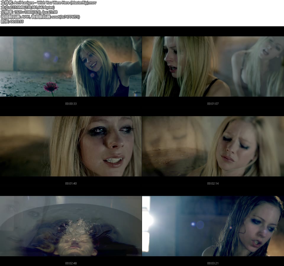 Avril Lavigne – Wish You Were Here (官方MV) [MasterRip] [1080P 228M]Master、欧美MV、高清MV2